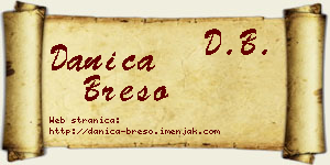 Danica Brešo vizit kartica